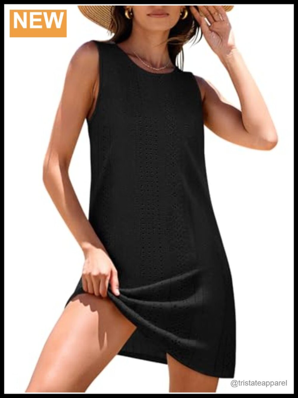ANRABESS Women's Swimsuit Cover Up Sleeveless Midi Beach Dress
